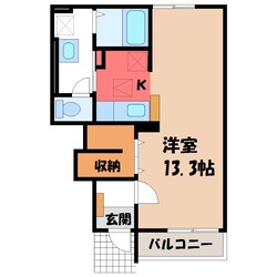 宇都宮駅 バス20分  下栗団地西下車：停歩5分 1階の物件間取画像